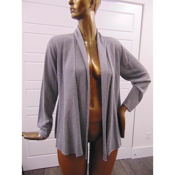 New Eileen Fisher Dark Gray Knit Cardigan Sweater $248rt sz L‎ - Picture 1 of 5